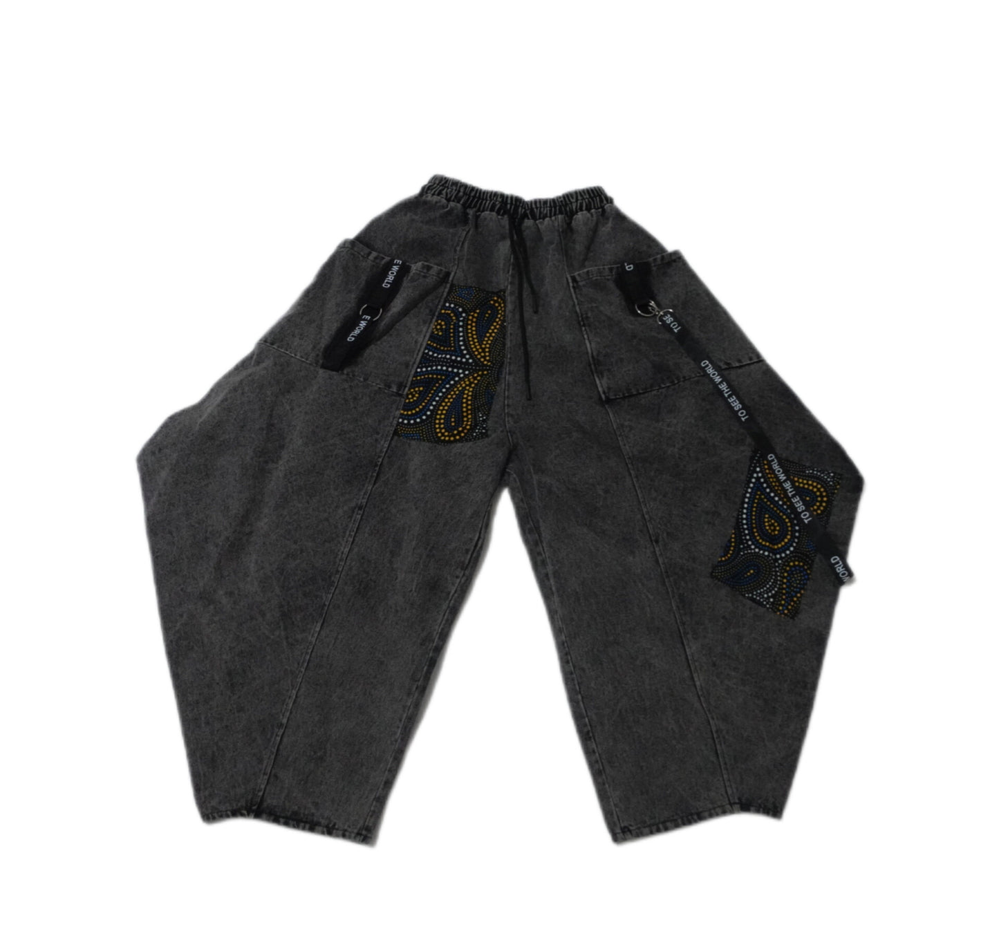 Funky pants blue patch