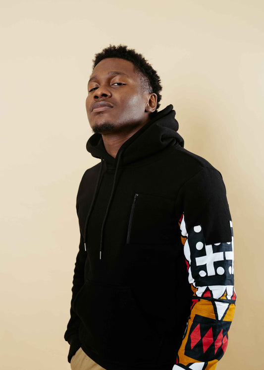 Black Hoodie with Eccentric sleeve