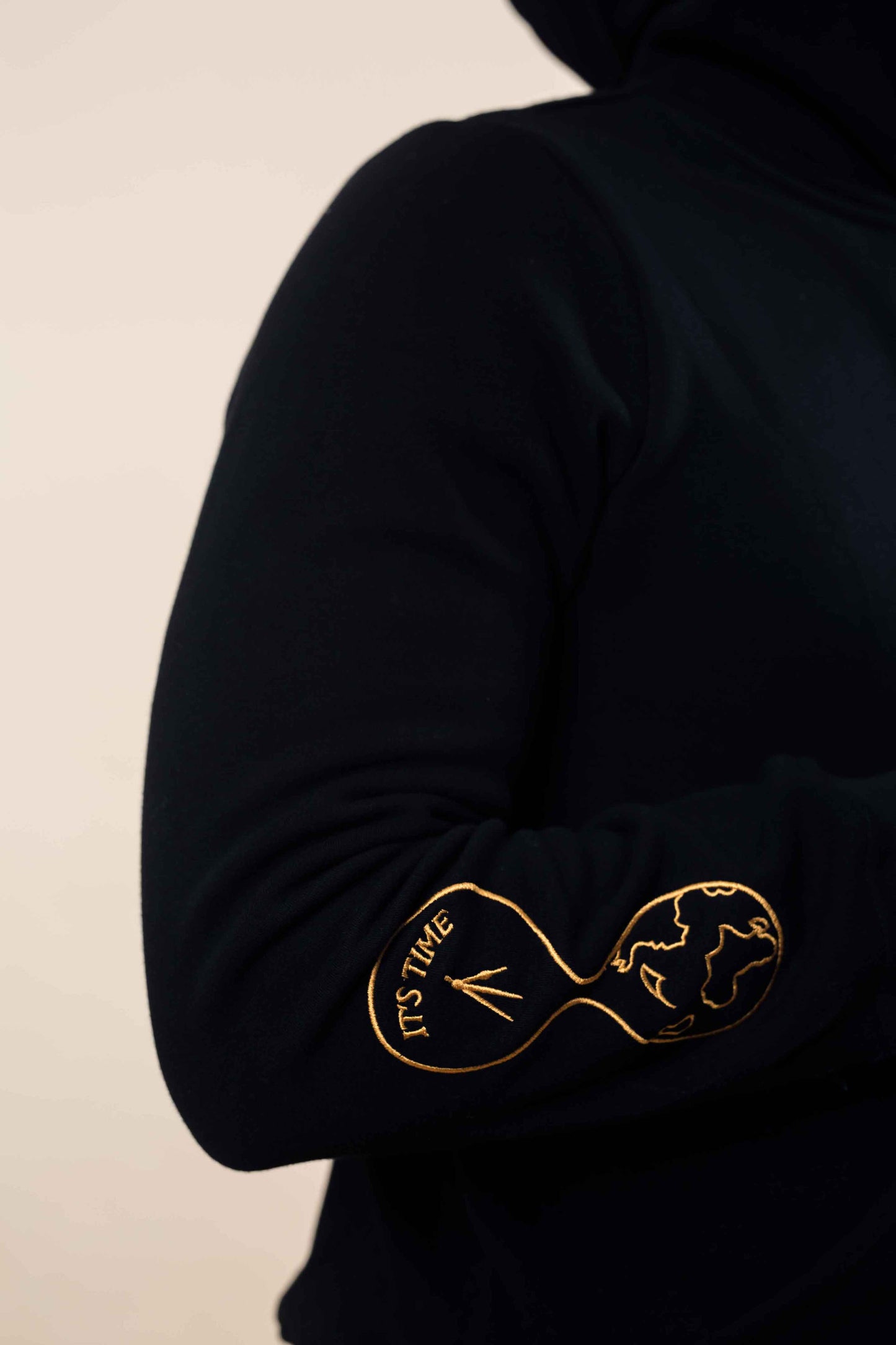 Black Hoodie with Eccentric sleeve